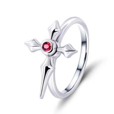 幸运星紫晶托帕石碧玺戒指